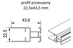 Profil przesuwny moskitiery plisowanej